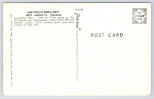 State View~Harmonist Dormitory New Harmony Indiana~Vintage Postcard