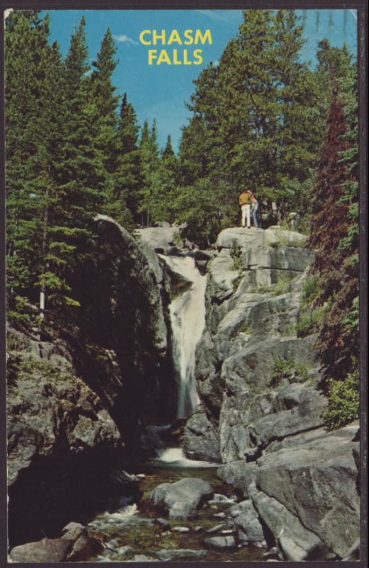 Chasm Falls,Rocky Mountain National Park Postcard BIN