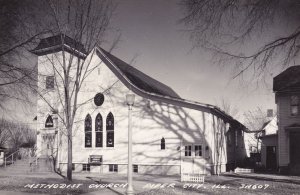 Methodist Church Piper City Illinois Real Photo Vintage Postcard