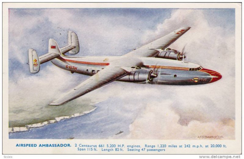 Airspeed Ambassador airplane ,AS BANNISTER , 40-50s