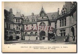 Old Postcard Chateau de Pierrefonds Honor Court Belfry