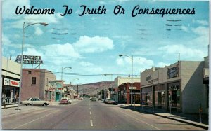 1972 Broadway Looking East Truth or Consequences NM New Mexico Postcard