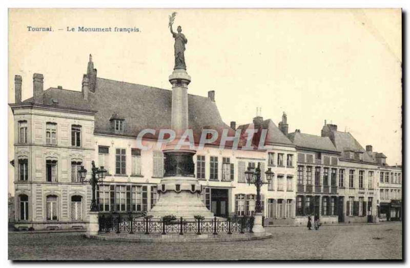 Old Postcard Tournai French Monument