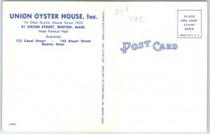 Postcard - Ye Old Oyster House - Boston, Massachusetts