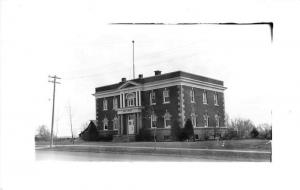 Monticello Utah birds eye view municipal building real photo pc Y15202