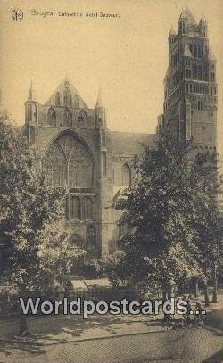 Cathedrale Saint Sauveur Bruges, Belgium Unused 