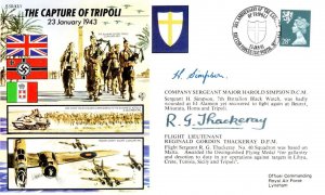 Reginald G Thackeray & Harold Simpson Tripoli WW2 Hand Signed FDC