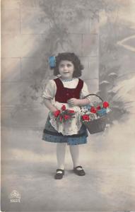 Young girl with flowers Child, People Photo Unused 