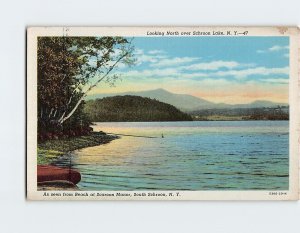 Postcard Looking North over Lake at Scaroon Manor South Schroon New York USA