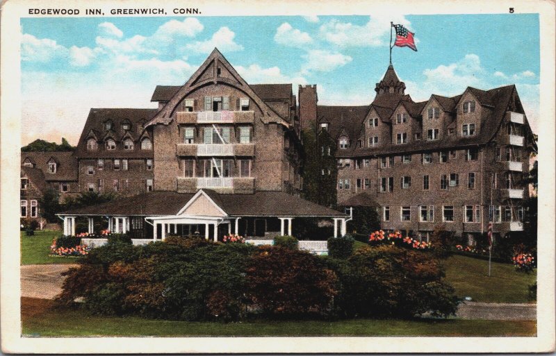 USA Edgewood Inn Greenwich Connecticut Vintage Postcard C033