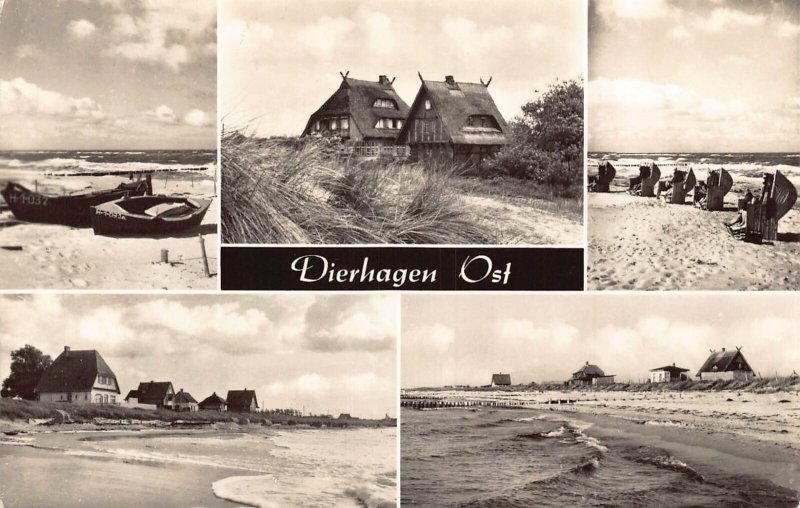 B049 Germany 1969 Dierhagen Ost Beach Resort RPPC vintage postcard