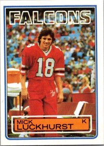 1983 Topps Football Card Mick Luckhurst Falcons