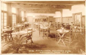 Monteagle Tennessee Monteagle Hotel Dining Room Real Photo Postcard AA31565