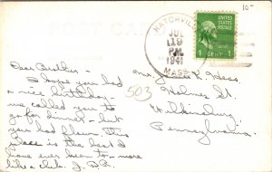 Real Photo Postcard Coonamessett Inn in Cape Cod, Falmouth, Massachusetts