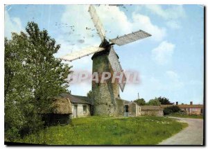 Modern Postcard the Pays de Monts Vendee Mill Raire still activity