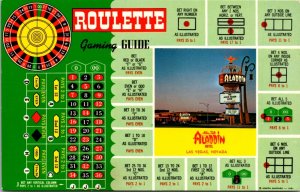 Advertising Postcard Roulette Gaming Guide Aladdin Hotel in Las Vegas, Nevada