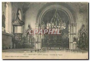Old Postcard Montreux Old Alsace Interior of the Church