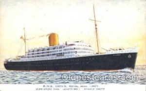 R.M.S. Andes Royal Mail Lines, Line Ship Unused light corner wear close to gr...