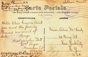 1918, AEF: RENNES, Reverse Circular Canx, Censored, See Remark (M128)