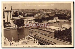 Postcard Old Paris International Exhibition of 1937 & # 39ensemble view taken...