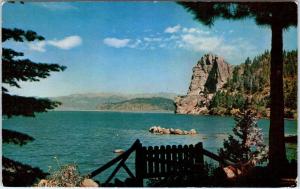 LAKE TAHOE, NV Nevada   View of CAVE ROCK  1960    Postcard