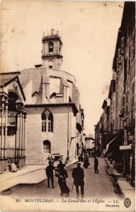 CPA Drome MONTÉLIMAR La Grand'Rue et l'Église (982148)
