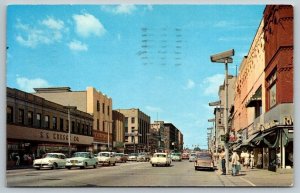 1963 Saginaw  Michigan  East Genesee Street  Postcard