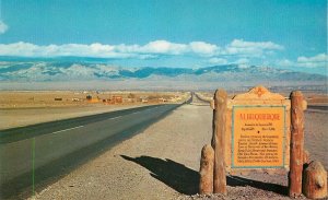 Postcard New Mexico Albuquerque Roadside Marker Route 66 Petley 23-340