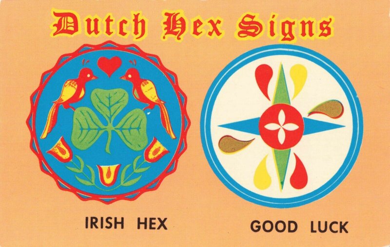 Postcard Dutch Hex Signs Pennsylvania