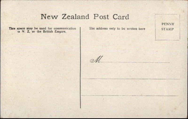 Auckland New Zealand Custom & Queens Sts. c1910 Postcard
