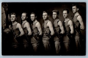 1916 Basketball Champions Northfield Massachusetts MA RPPC Photo Postcard