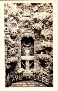 RPPC, Cross Section of Grotto, West Bend IA Vintage Postcard K42