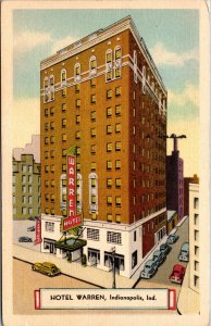 Linen Postcard Hotel Warren in Indianapolis, Indiana~4479