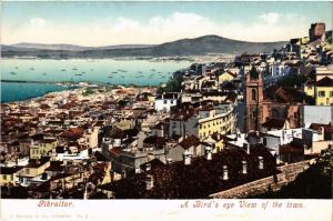 CPA Gibraltar-A Bird's eye View of the town (320645)