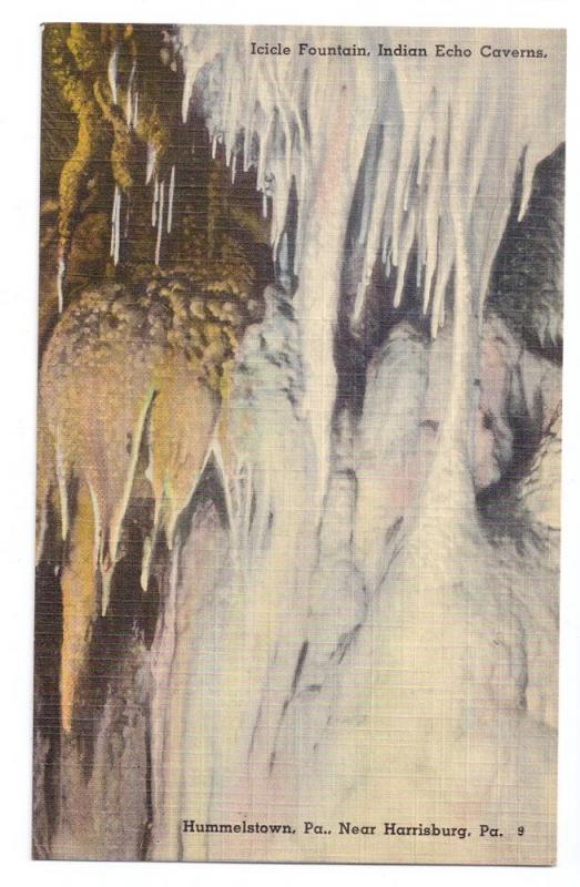 Icicle Fountain Indian Echo Caverns Hummelstown PA  Linen