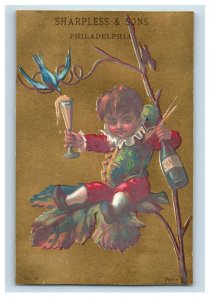 1880s Sharpless & Sons Dry Goods Fantasy Fairies Clown Moon Wine Lot Of 6 P212 