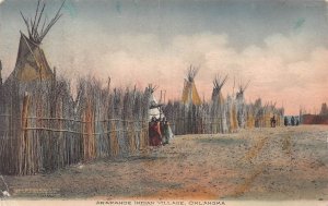 J74/ Oklahoma Postcard c10 Arapahoe Indina Native American Tepee 382