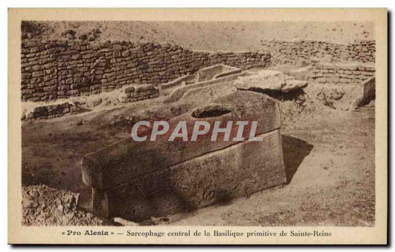 Old Postcard Sarcophagus Central De La Basilique Sainte Reine De Primitive Pr...