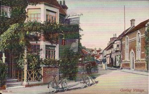 Goring on Thames Village, Reading, UK, Bicycles, Horse & Wagon, Hotel 1910's