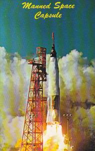Florida Cape Kennedy Manned Space Capsule Blast Off