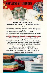 Advertising Card, Maplecrest Dry Cleaner Laundry, Plainfield New Jersey