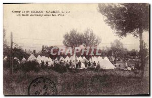 Old Postcard Militaria Alpine Hunters Camp St Veran Cagnes A corner of the ca...