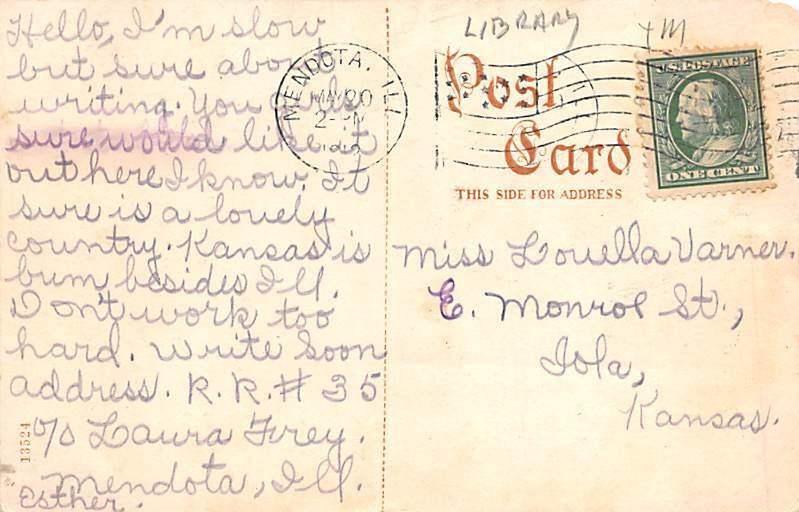Public Library Mendota IL USA Postcard