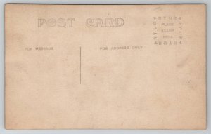 RPPC Dapper Young Boy With Hat Studio Portrait Real Photo Postcard I38