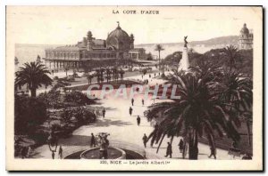 Old Postcard The French Riviera Nice Jardin Albert I