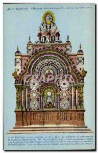 Old Postcard Astronomical Clock Beauvais