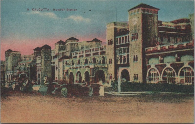 Postcard Howrah Station Calcutta India