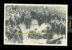 Early Photo Postcard Russian Soldiers & Priest Watch A Wounded Soldier  B2458