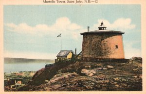 Vintage Postcard Carleton Martello Tower National Historic Site St. John Canada