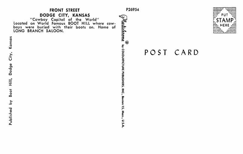 Postcard SHOPS SCENE Dodge City Kansas KS AR2681